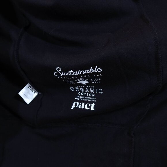 PACT Black Organic Cotton Airplane Cardigan Size L/XL NWT Open Front Comfy - Picture 5 of 8